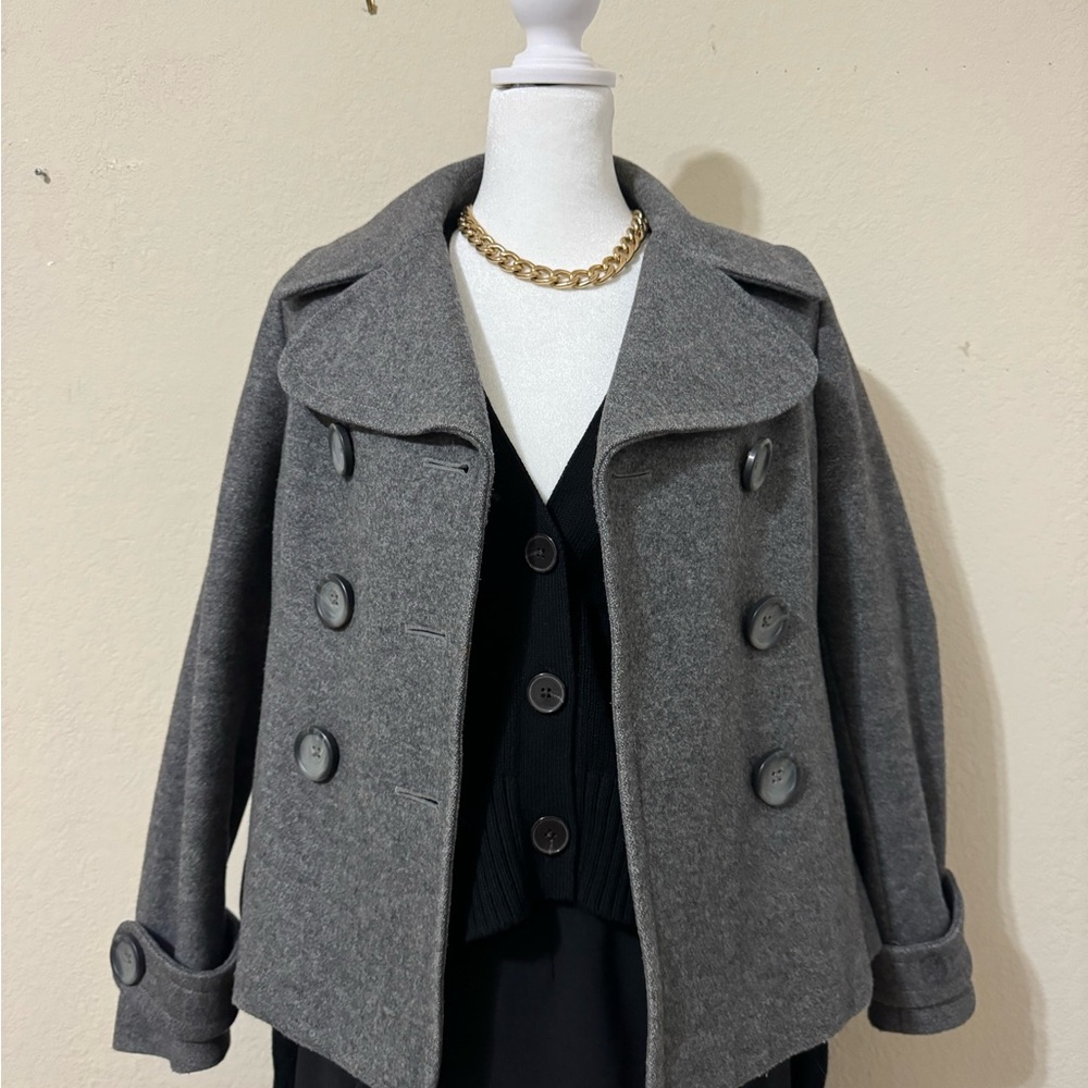 Banana Republic Gray Pea Coat